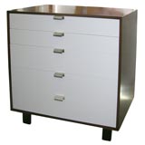 George Nelson dark walnut and white lacquered dresser-1950
s