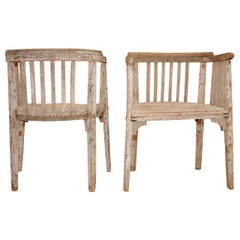 Antique Pair of French Garden Chairs