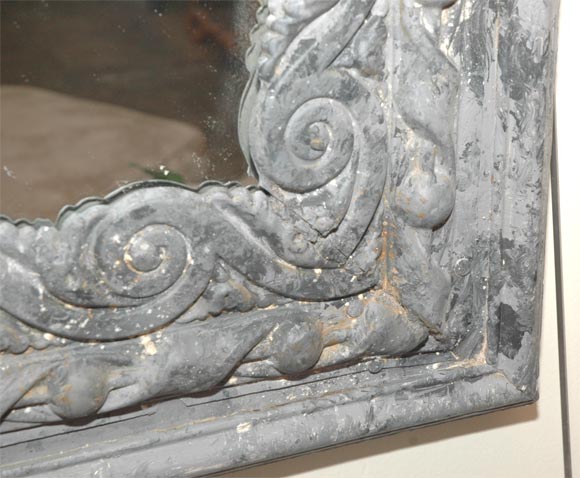 19th Century Zinc Framed  Mirror