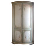 Used Handpainted Corner Cabinet