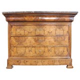 Antique Louis Philippe 4-drawer commode