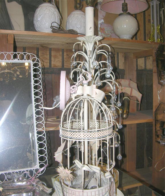 Tole Birdcage Chandelier