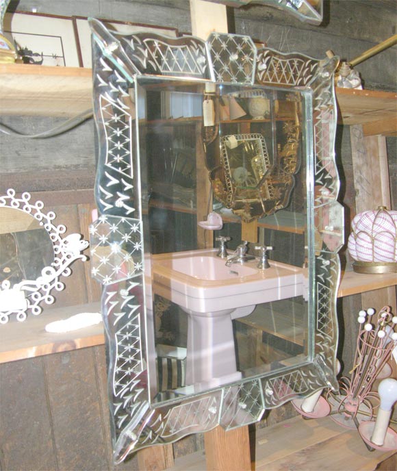 Etched French 40's Mirror