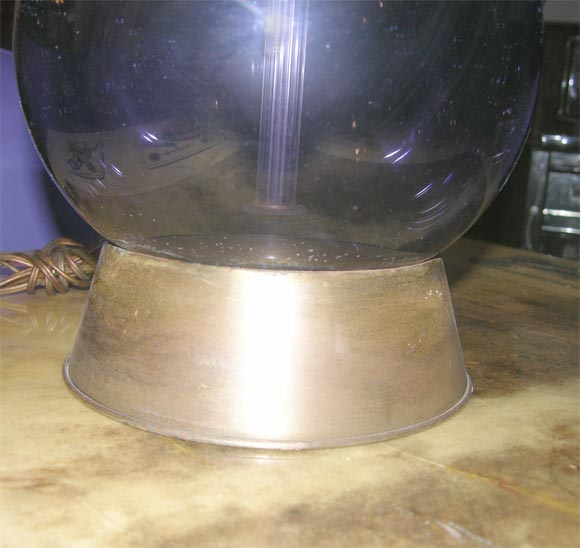 Swedish Marbro Purple Handblown Glass Lamp