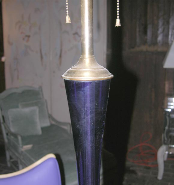 Marbro Purple Handblown Glass Lamp 1