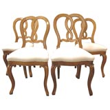 Antique Four Venetian walnut Sidechairs