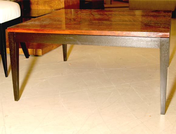 Rosewood square coffee table.