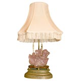Antique ROSE QUARTZ LAMP