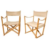 Pair of Folding Chairs by Mogens Koch for Interna