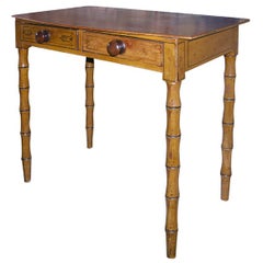 Hand Painted French Faux Bamboo Desk