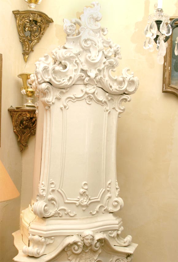 Italian Rococo Faience Palace Stove