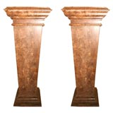 Italian Faux Marble Pedestals