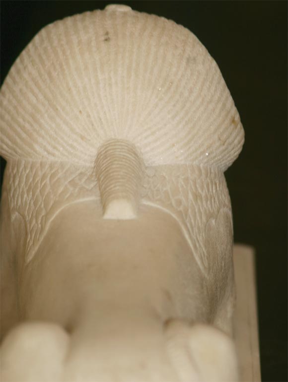 Pair of Carved Marble Sphinx 2