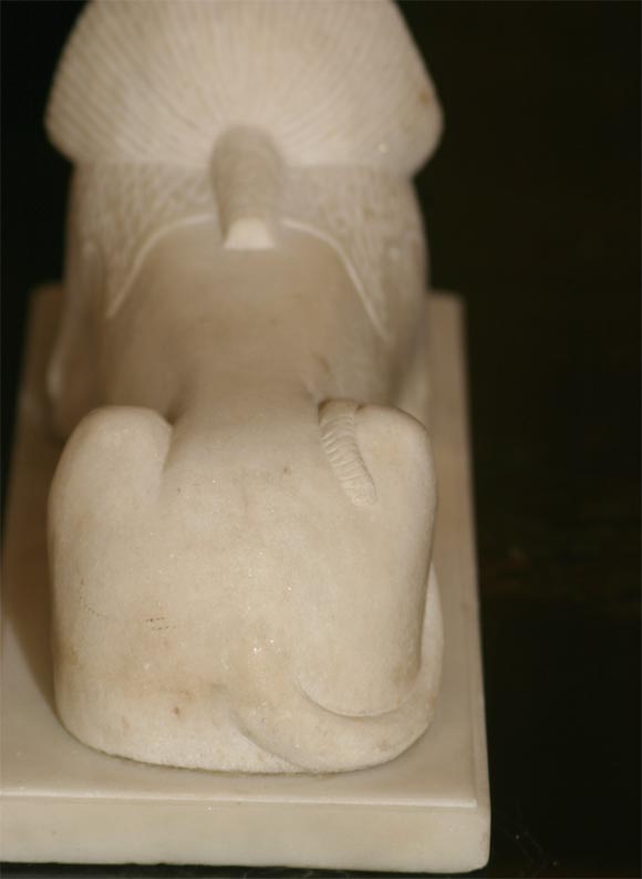 Pair of Carved Marble Sphinx 3