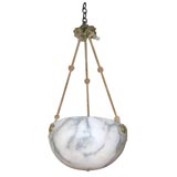 An alabaster chandelier