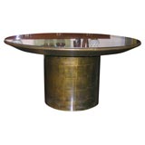 Dining Table in Gold Leaf by Karl Springer