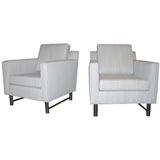 Pair of Club Clean-Line Chairs No. 253 by Edward Wormley