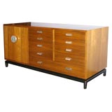 Credenza in Walnut with Tile Mosaic Pulls by Monteverdi Young