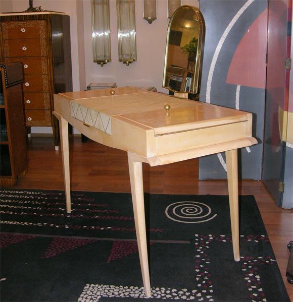French Rare Art Deco Vanity by Maxime Old For Sale