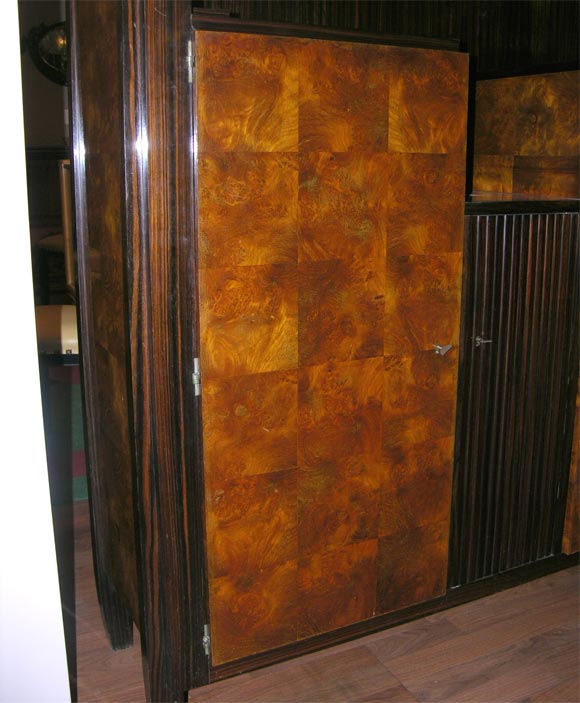 Ebony Art Deco Cabinet by Andre Sornay For Sale