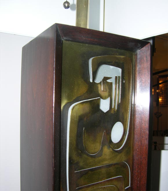 Pair of Modernist Table Lamps with Abstract Male and Female In Excellent Condition In New York, NY