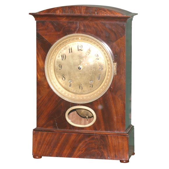 Mahogany Bonnet Clock For Sale