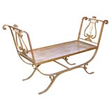 Italian gilt iron bench Italian gilt iron bench