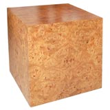 Burl Wood Cube Table