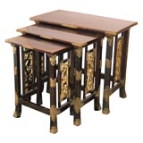 REDUCED PRICE  HOLLYWOOD GLAM CHINOISERIE NESTING TABLES