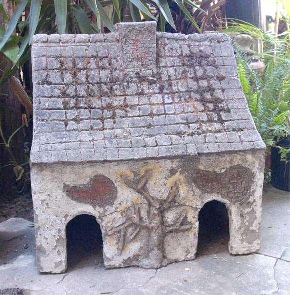 French Cement Rabbit / Bird House