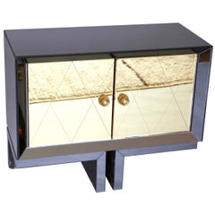 French Mirrored Cabinet by Jacques Adnet