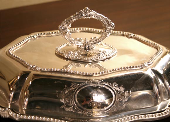 Silver Pair of Sheffield Serving Dishes For Sale