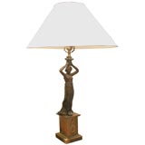Pair Of Empire Style Bronze Finish Composit Lamps
