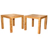 Pair of Bird's Eye Maple Veneer Side Table