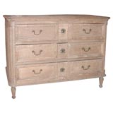 French Bleached Oak chest of drawers