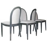 A set of six Swedish oval back chairs