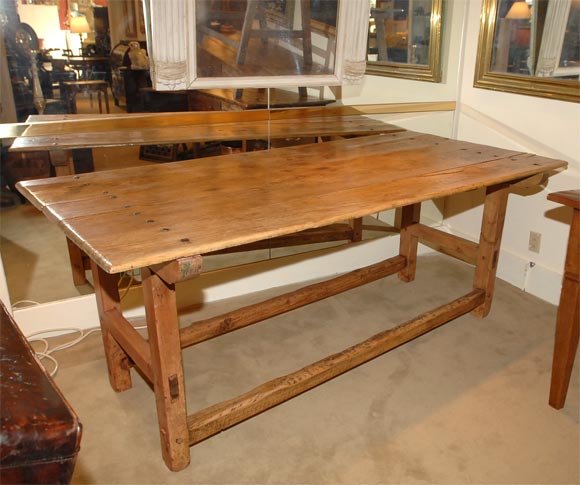 Large Spanish Colonial Trestle Table