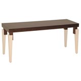 A Walnut and Lacquered Table or Bench by William Haines