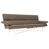A Leather and Chrome Sofa designed by Piet Hein for Dux