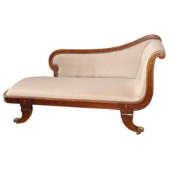 Antique English Mahogany Chaise Day Bed