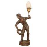 Antique The Life Saver - Presentation Table Lamp