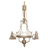 Large Six Light Gas / Electric Chandelier