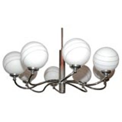 Eight Light Chrome Chandelier 4