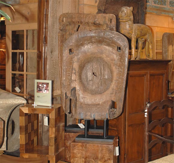 Rice Grinder Mounted on Iron Stand (ref # WM0080a)