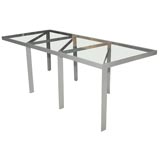 Metal and Glass Dining Table