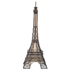 Early Large Eiffel Tower French Iron Sculpture