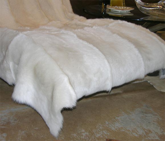 Shearling Fur Throw/Rug In Excellent Condition In New York, NY