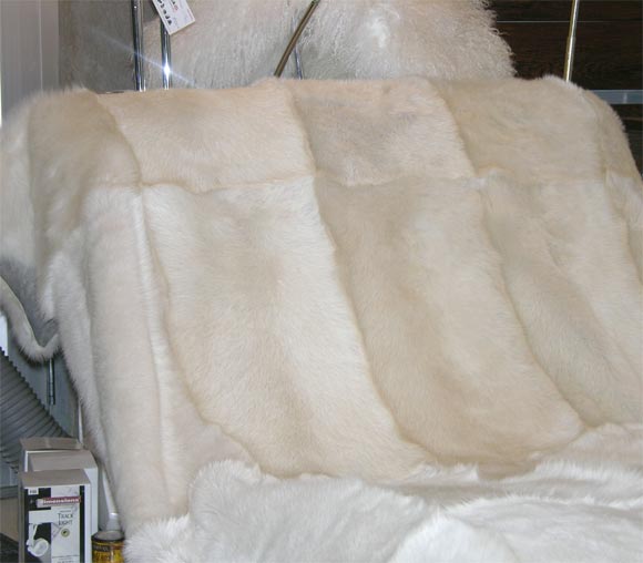 Contemporary Shearling Fur Throw/Rug