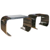 Chrome Side Tables by Brueton