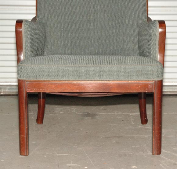 Frits Henningsen Highback Armchair In Good Condition For Sale In Los Angeles, CA